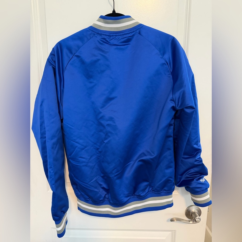 Dodgers M&N Men's Double Clutch Lightweight Satin Jacket Royal - Picture 4 of 4